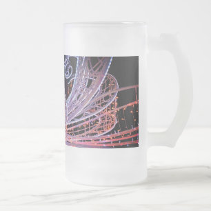 Taza De Cristal Esmerilado Giro rosa