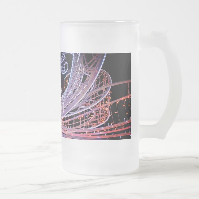 Taza De Cristal Esmerilado Giro rosa (Derecha)
