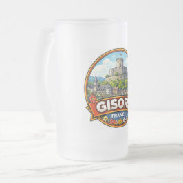 Taza De Cristal Esmerilado Gisors France 