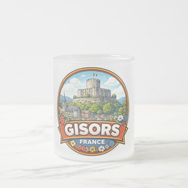 Taza De Cristal Esmerilado Gisors France  (Centro)