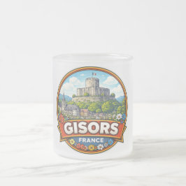 Taza De Cristal Esmerilado Gisors Francia 