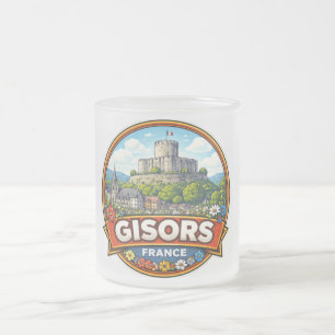 Taza De Cristal Esmerilado Gisors Francia