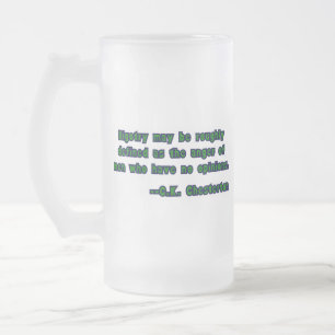 Taza De Cristal Esmerilado GK Chesterton & Bigotry