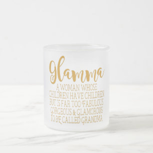 Taza De Cristal Esmerilado Glamma - abuela fabulosa