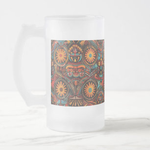 Taza De Cristal Esmerilado Glass Mu, de vidrio azul congelado "Impresión ance