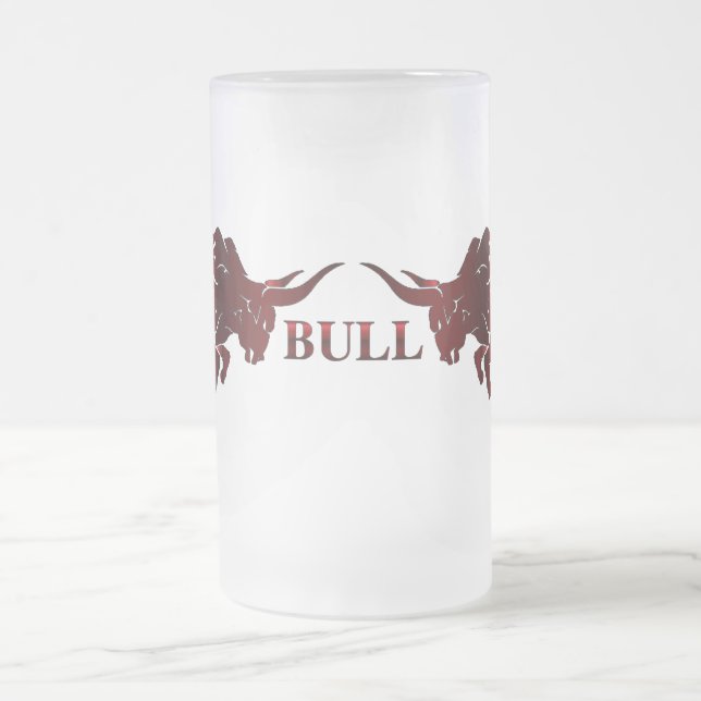 Taza De Cristal Esmerilado Glass Red Bull Beer (Centro)