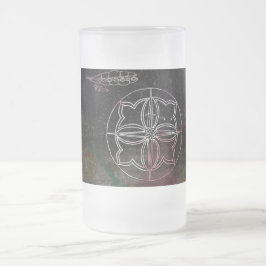 Taza De Cristal Esmerilado Glimmer galáctico: rueda del universo del tiempo