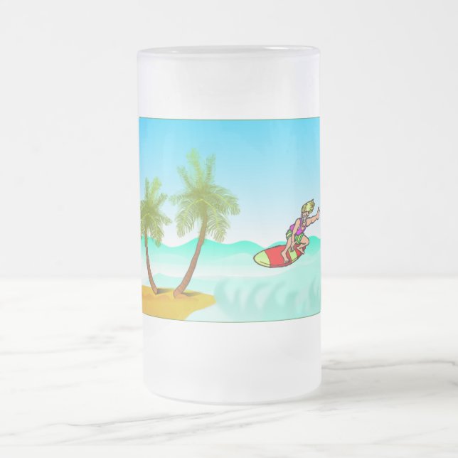 Taza De Cristal Esmerilado Gnarly Dude Frosted Mug (Centro)