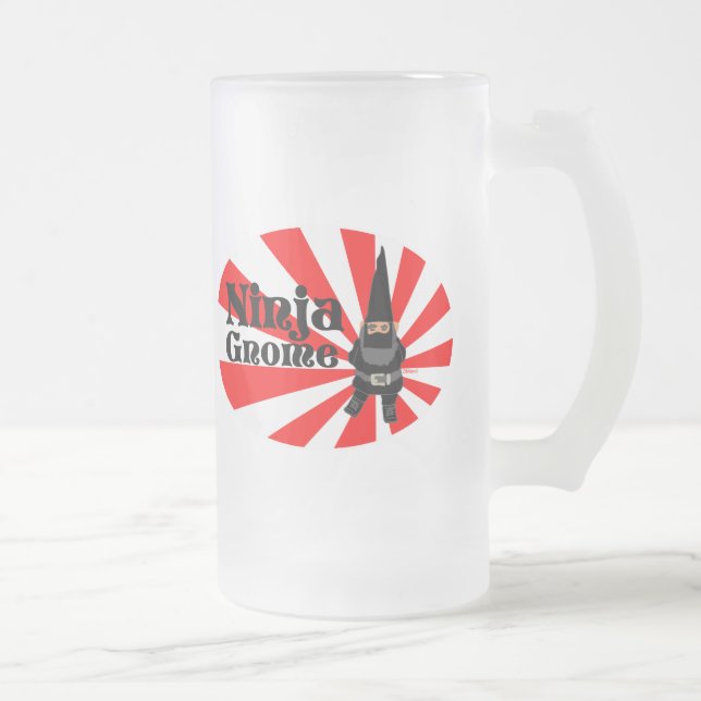 Taza De Cristal Esmerilado Gnomo de Ninja (Derecha)