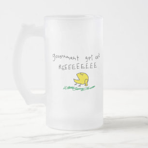 Taza De Cristal Esmerilado Gobierno fuera REE SNEKDERECHA Bandera de Gadsden