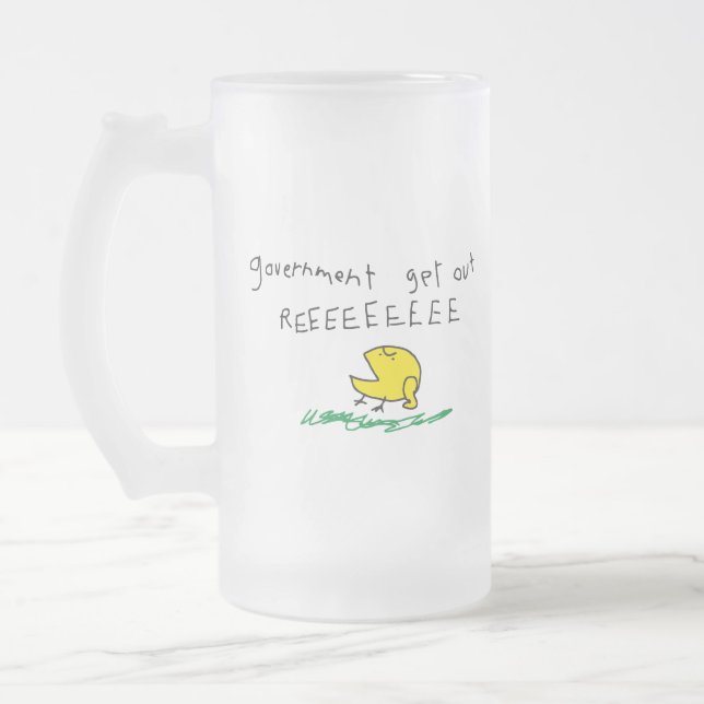 Taza De Cristal Esmerilado Gobierno saca la bandera REE SNEKRIGHT Gadsden (Izquierda)