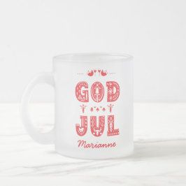 Taza De Cristal Esmerilado God Jul Traditional Sudanese Navidad Font
