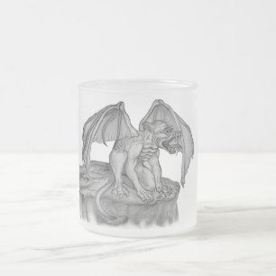 Taza De Cristal Esmerilado Golem Gargoyle