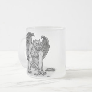 Taza De Cristal Esmerilado Golem Gargoyle