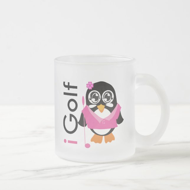 Taza De Cristal Esmerilado Golf el pingüino (Derecha)