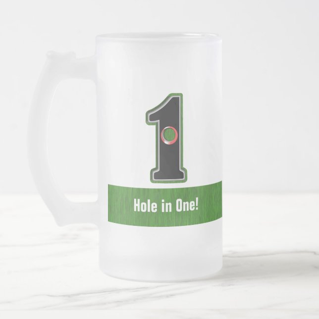 Taza De Cristal Esmerilado Golfers Hole in One. ¿Suerte o habilidad? Mugre de (Izquierda)