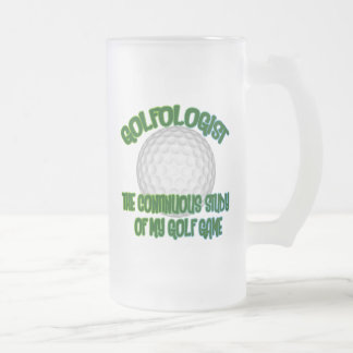 Taza De Cristal Esmerilado Golfologist