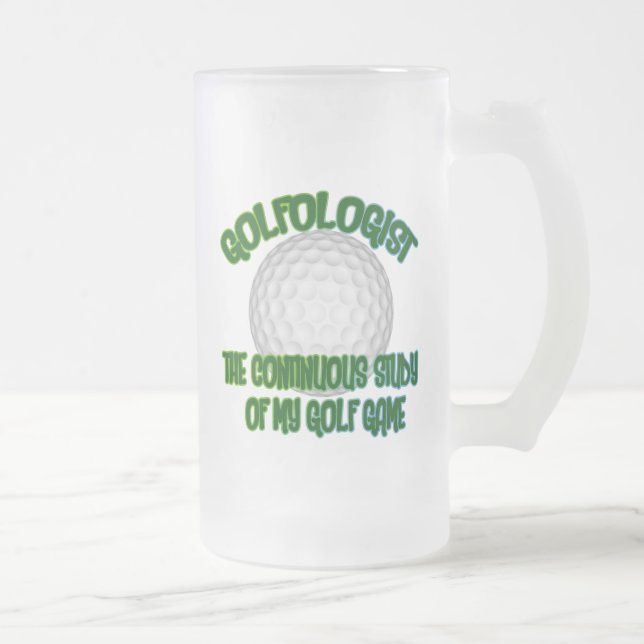 Taza De Cristal Esmerilado Golfologist (Derecha)