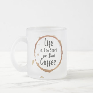 Taza De Cristal Esmerilado Good Coffee Only Frosted Glass Mug