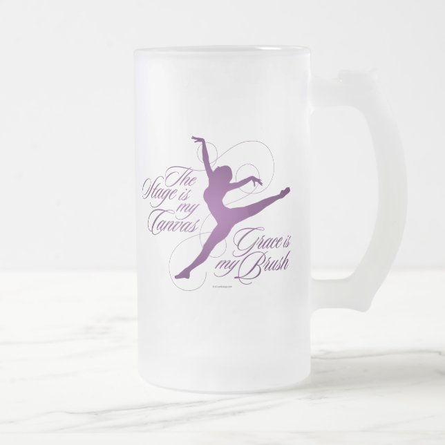 Taza De Cristal Esmerilado Grace Es Mi Cepillo (Baile De Cerveza De Vidrio Es (Derecha)