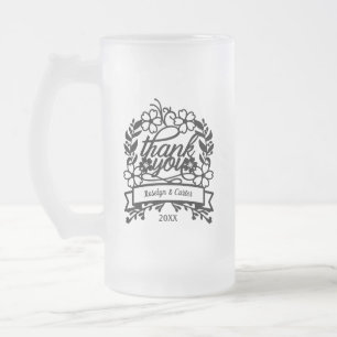Taza De Cristal Esmerilado Gracias BODA