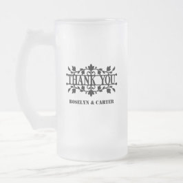 Taza De Cristal Esmerilado Gracias | BODA
