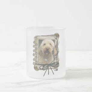 Taza De Cristal Esmerilado Gracias - las patas de piedra - GoldenDoodle