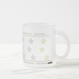 Taza De Cristal Esmerilado Gracias por dar estrellas de música