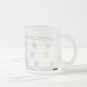 Taza De Cristal Esmerilado Gracias por dar estrellas de música