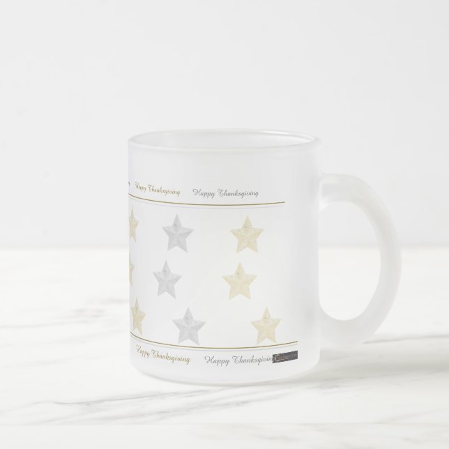 Taza De Cristal Esmerilado Gracias por dar estrellas de música (Derecha)