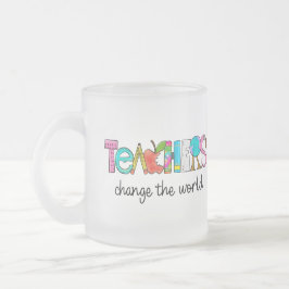 Taza De Cristal Esmerilado Gracias Profesor