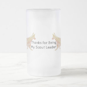 Taza De Cristal Esmerilado Gracias Scout Leader Pattern Silhouette Fox