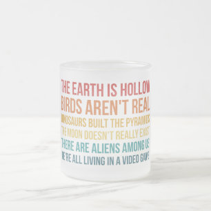Taza De Cristal Esmerilado Graciosa teoría de conspiración alienígena sobr