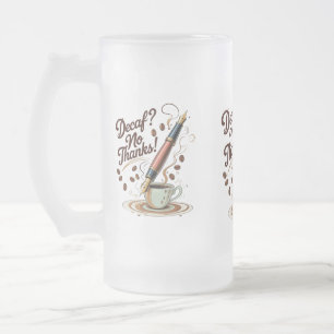 Taza De Cristal Esmerilado Gracioso café Lover Frosted Glass Mug