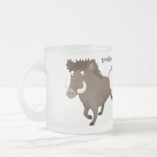 Taza De Cristal Esmerilado Gracioso ilustracion de personalizado de afeitar d