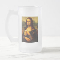 Gracioso regalo único de cerveza Mona Lisa