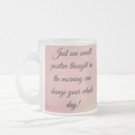 TAZA DE CRISTAL ESMERILADO GRADIENT MOTIVATIONS CITA MUG DE CAFÉ
