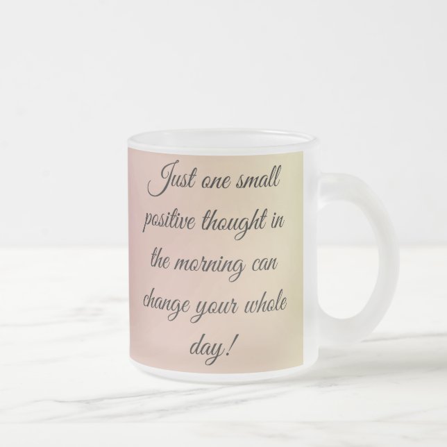 TAZA DE CRISTAL ESMERILADO GRADIENT MOTIVATIONS CITA MUG DE CAFÉ (Derecha)