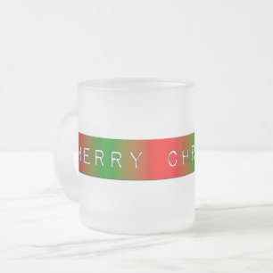 Taza De Cristal Esmerilado Gradiente navideño