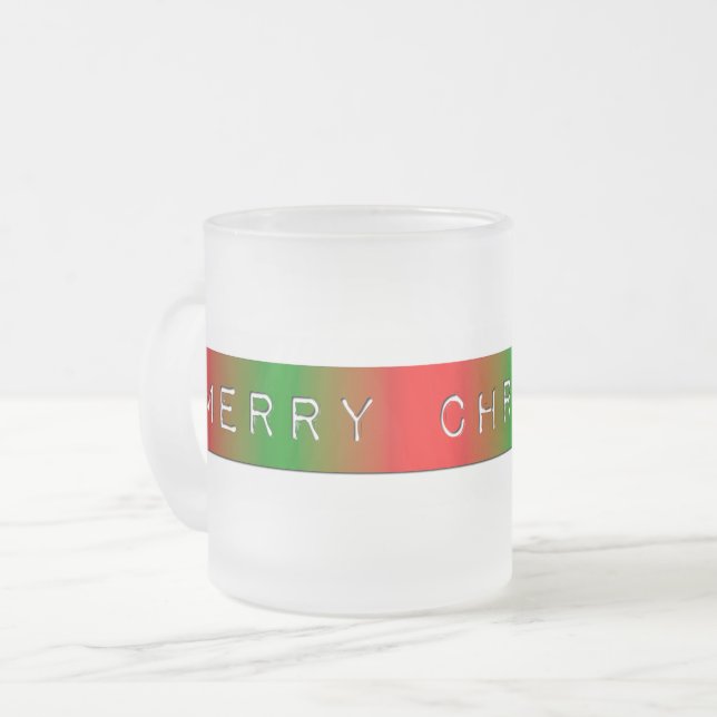 Taza De Cristal Esmerilado Gradiente navideño (Anverso izquierdo)
