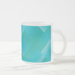 Taza De Cristal Esmerilado Gradiente turquesa de verano