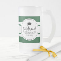 Graduación deportiva franja verde colegiada modern