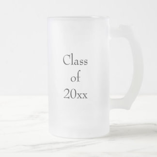 Taza De Cristal Esmerilado Graduado Clase de Fecha y Nombre del Personalizar
