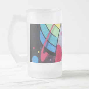 Taza De Cristal Esmerilado grafiti irregular