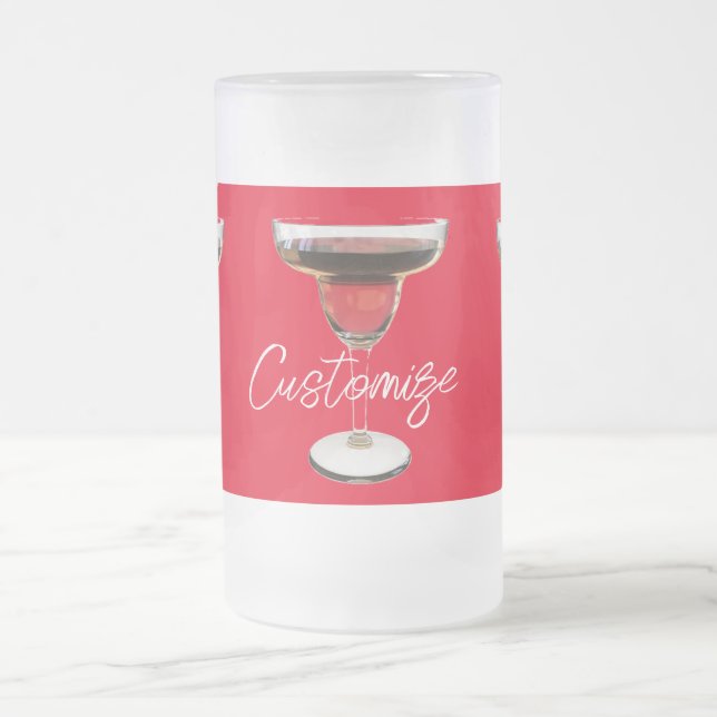 Taza De Cristal Esmerilado Gran bebida de cóctel Margarita Roja Thunder_Cove (Centro)