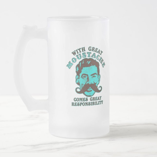 Taza De Cristal Esmerilado Gran bigote (Izquierda)
