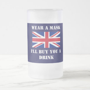 TAZA DE CRISTAL ESMERILADO GRAN BRETAÑA