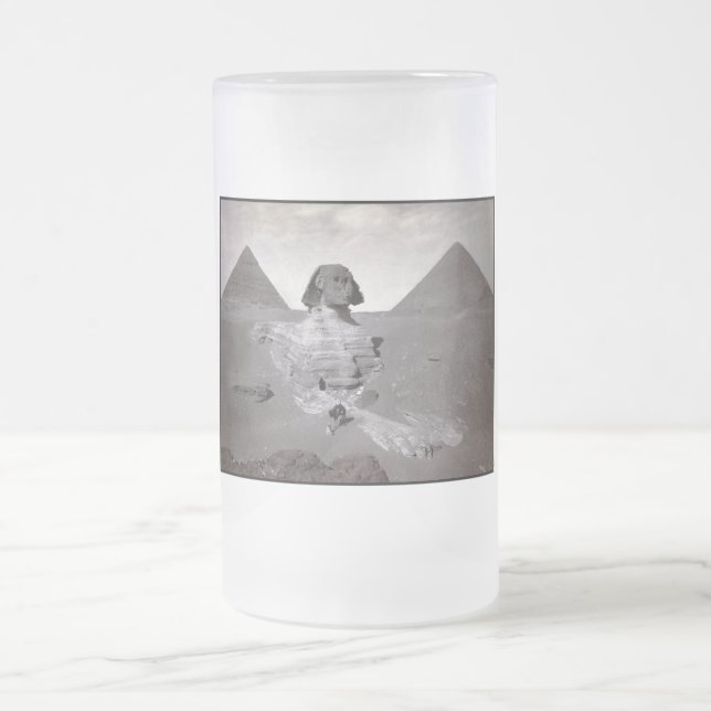 Taza De Cristal Esmerilado Gran Esfinge y las pirámides de Giza Necrópolis Eg (Centro)