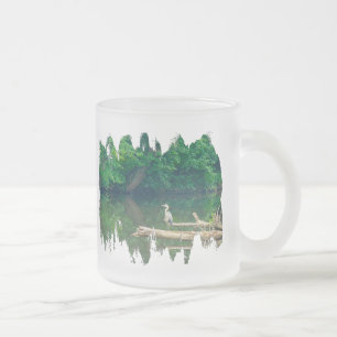 Taza De Cristal Esmerilado Gran garza azul - Ardea herodias