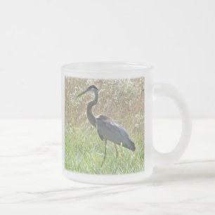 Taza De Cristal Esmerilado Gran garza azul - Ardea herodias